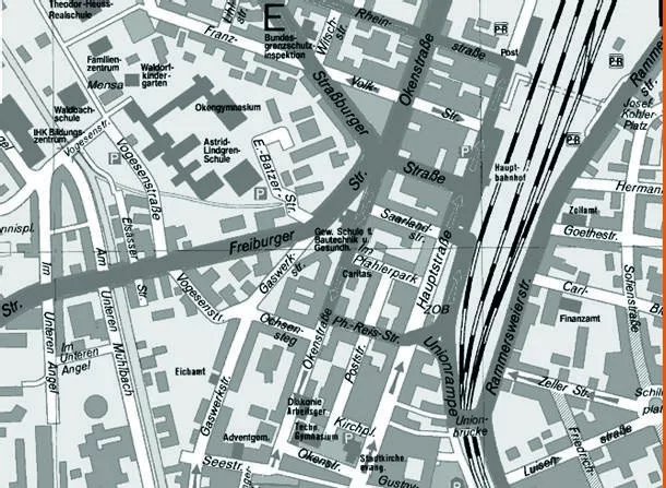 Lageplan des PAGOJO in Offenburg